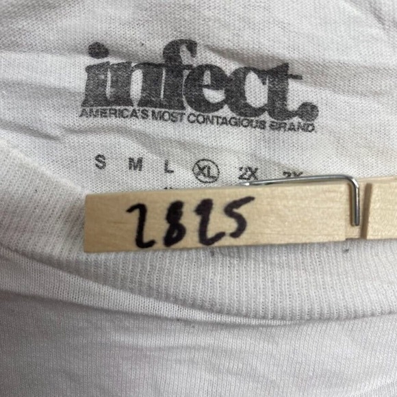Infect Faces of a Troubled Future Graphic Tee Thrifted Vintage Style Size XL - Picture 8 of 9